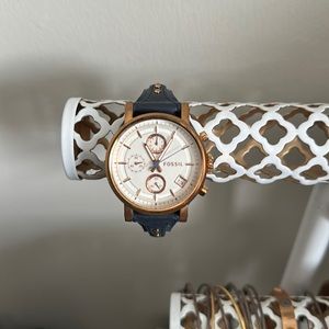 Original Boyfriend Chronograph Navy Leather Watch 38mm